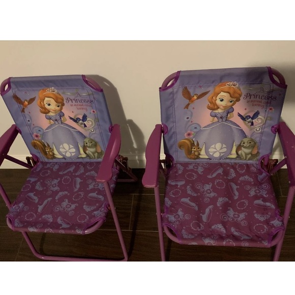 2 Disney Sofia the First Toddler Chairs Foldable - Picture 9 of 15